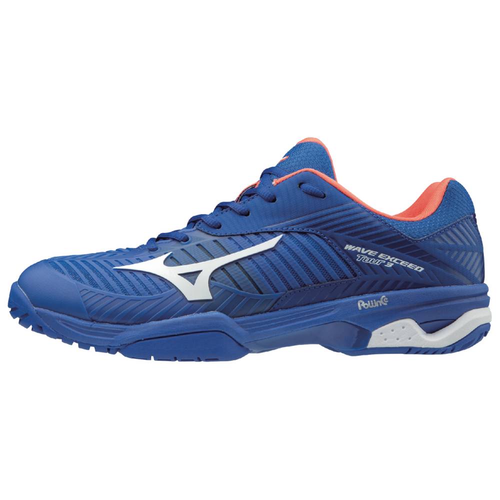 Zapatillas Tenis Mizuno Wave Exceed Tour 3 AC Hombre Azules Ofertas RTUO-87149